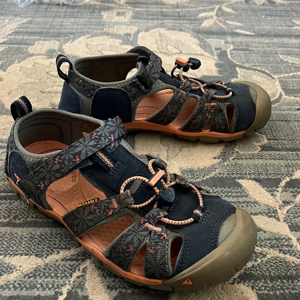 KEEN Seacamp Sandals - Teal & Blue - Size 3